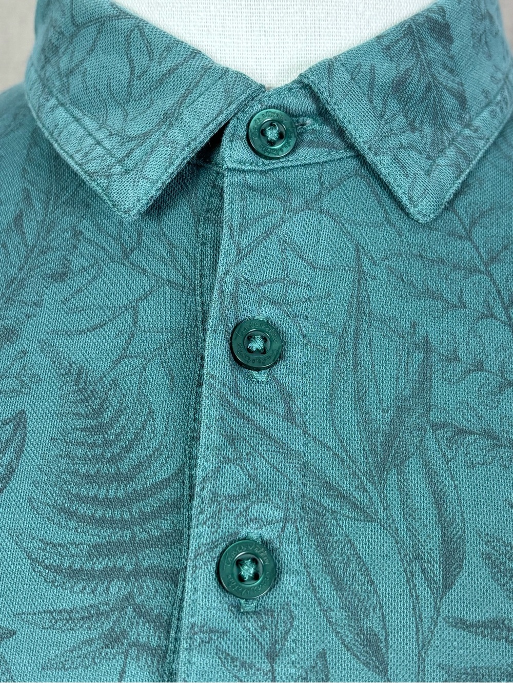 TravisMathew Men’s Pima Cotton Blend Botanical Golf Polo Green M - Picture 6 of 9